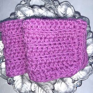 Hand Crafted Crocheted Two 100% Cotton All Purpose Dish or Wash Cloths
